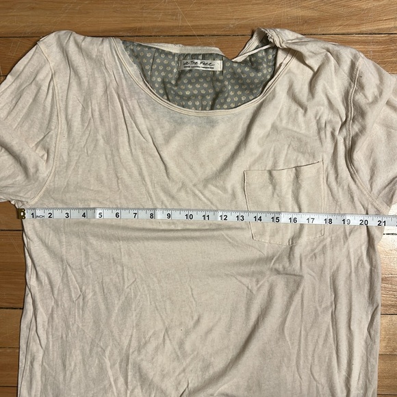 We The Free-Free People Jade Long Balloon Sleeve Pattern Print Top In Cream - Picture 6 of 7